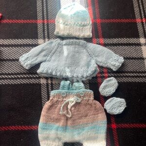 Cozy Blue and Tan Kids Matching Set